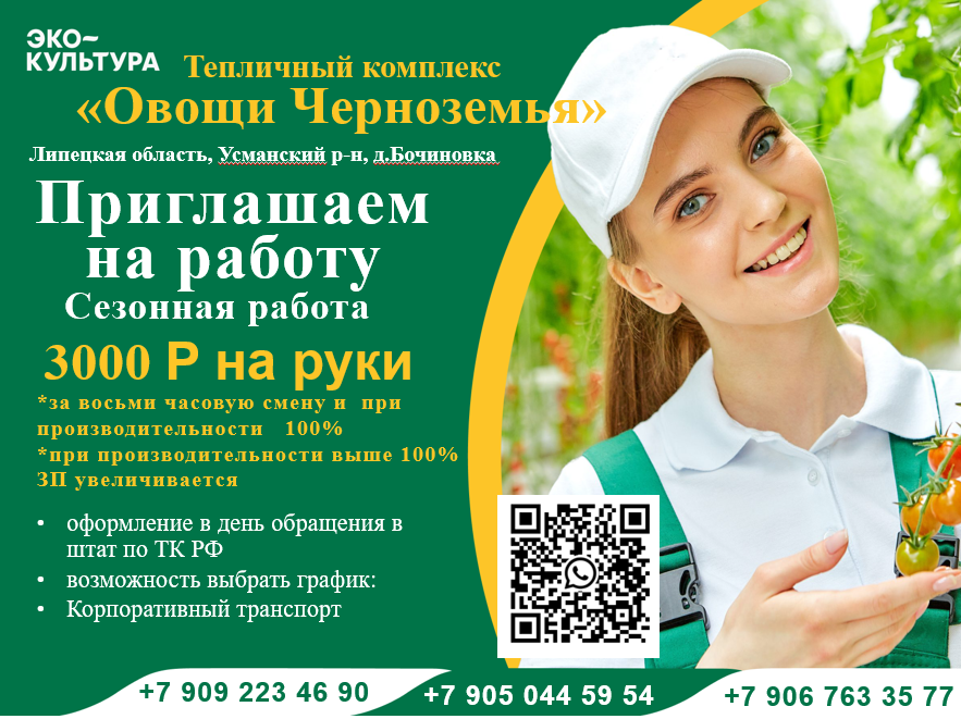 Приглашаем на сезонную работу! Приглашаем на сезонную работу!