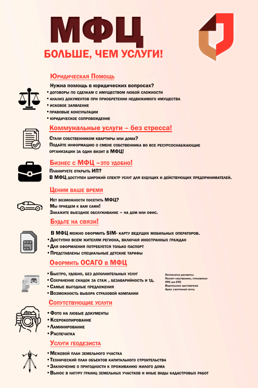 Услуги МФЦ - Легко и просто !